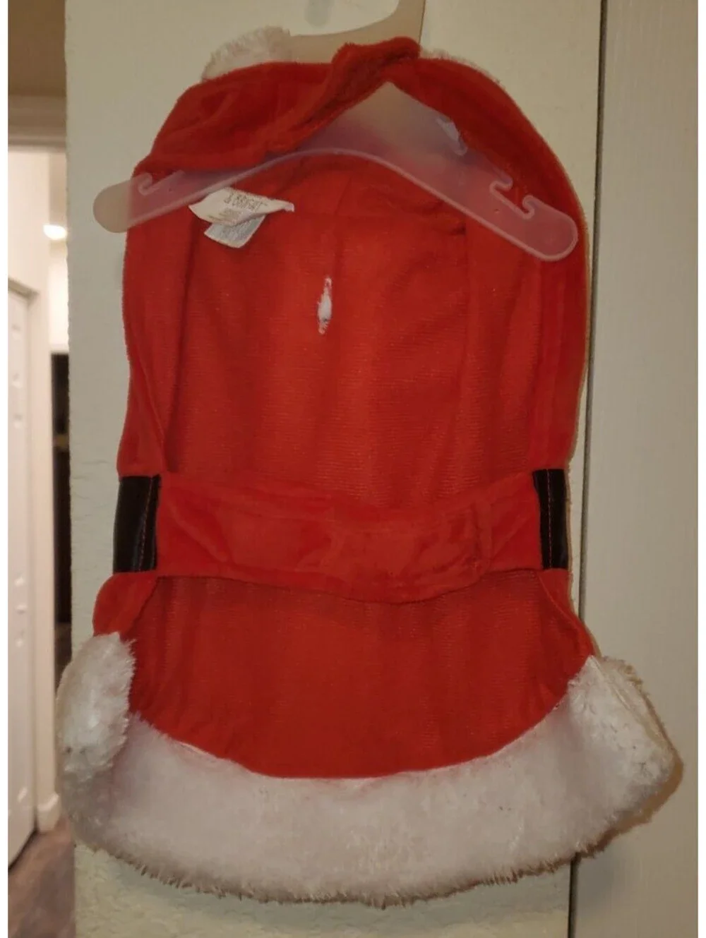 MERRY & BRIGHT SANTA CLAUSE COSTUME RED DOG PET MEDIUM